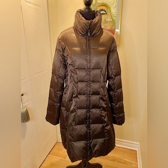NWOT 🤎  Marc NewYork down filled long puffer coat in a dark plum colored - Picture 2 of 12